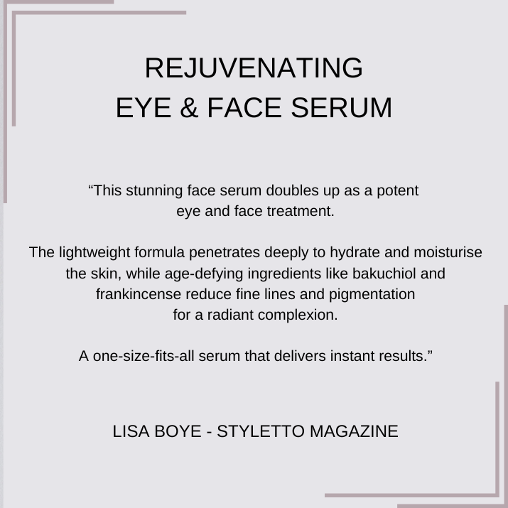 
                  
                    Anara Skincare Rejuvenating Eye & Face Serum review written by Lisa Boyle Styletto Magazine`
                  
                