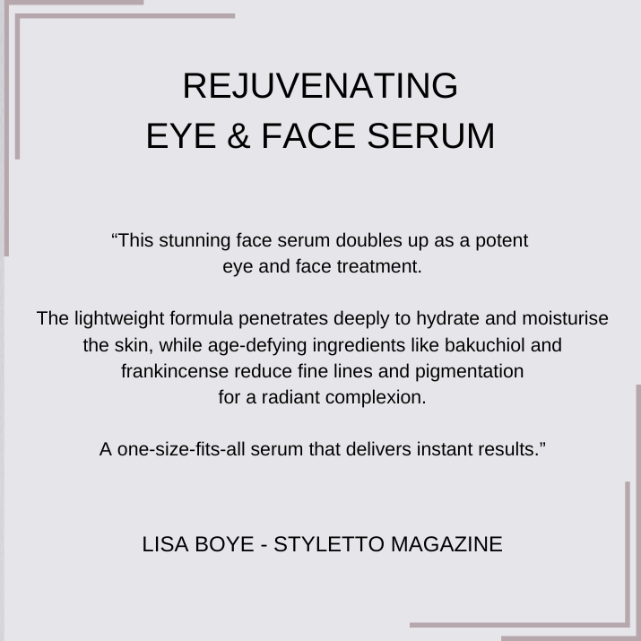 
                  
                    Anara Skincare Rejuvenating Eye & Face Serum - review by isa Boye Styletto Magazine
                  
                